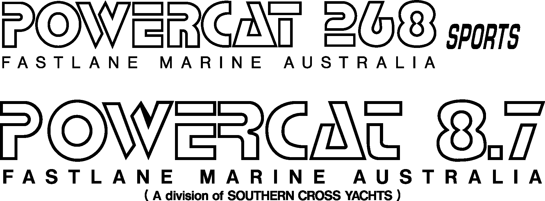 Powercat Boats Logo Vector Logo